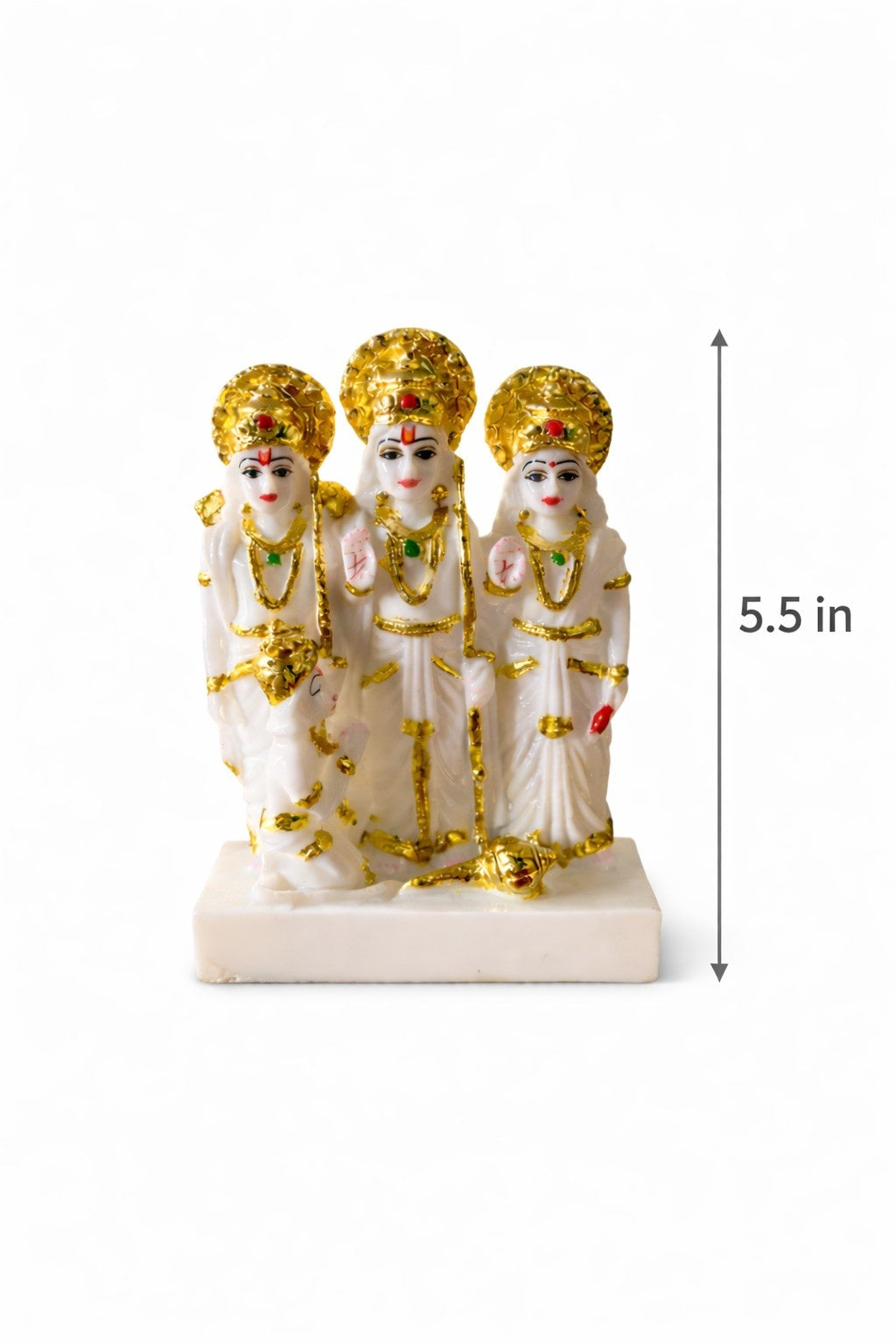 Premium Marble Ram Darbar Murti (Ram, Sita, Lakshman & Hanuman)