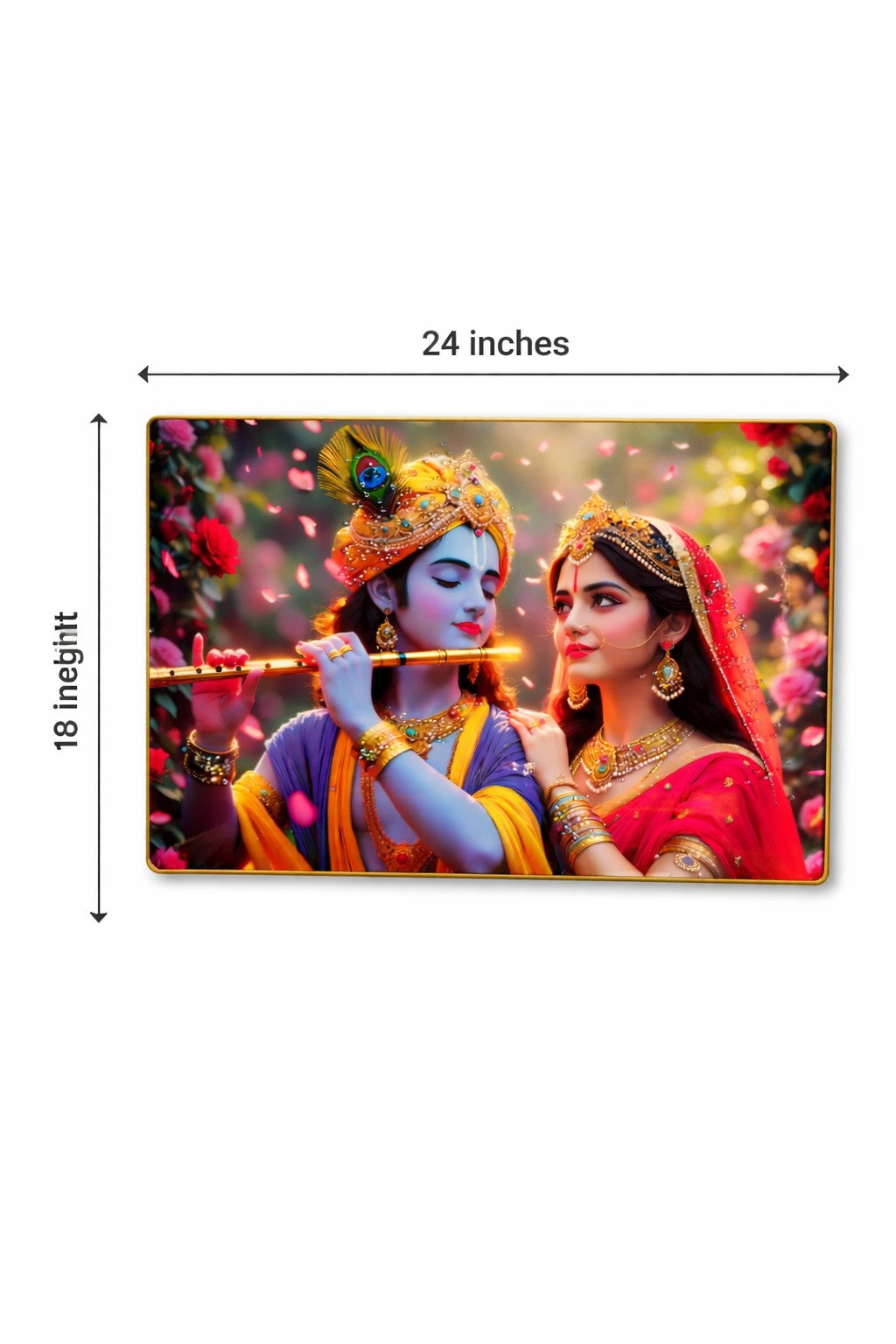 Radha Krishna Divine Love Crystal Painting