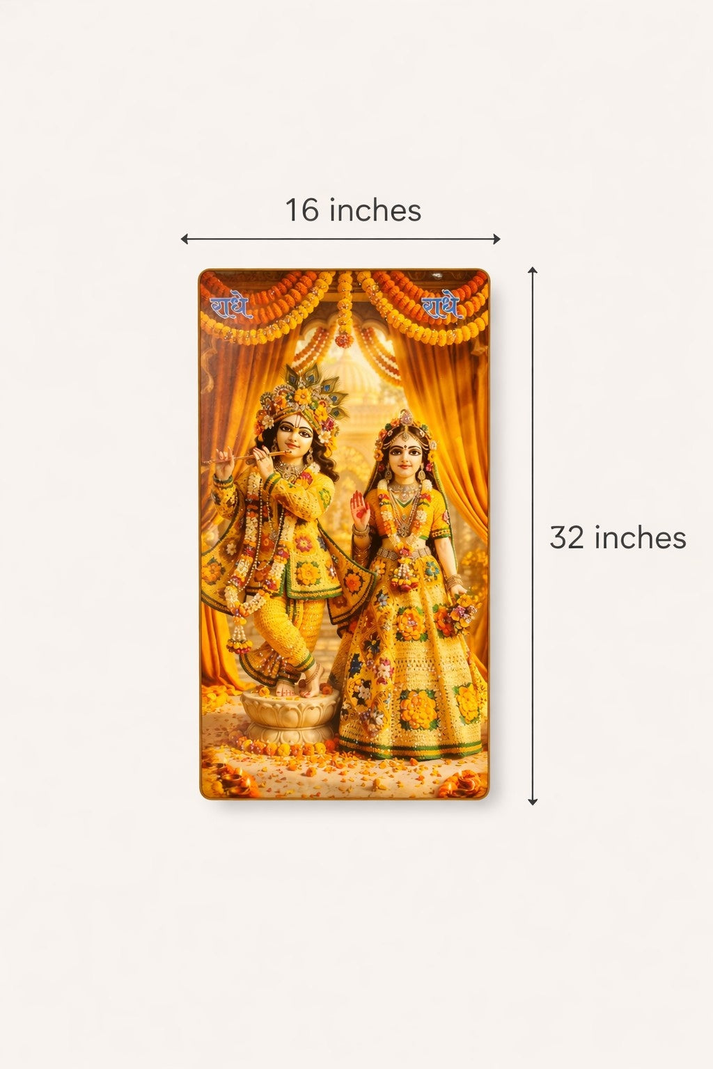 Radha Krishna Crystal Painting