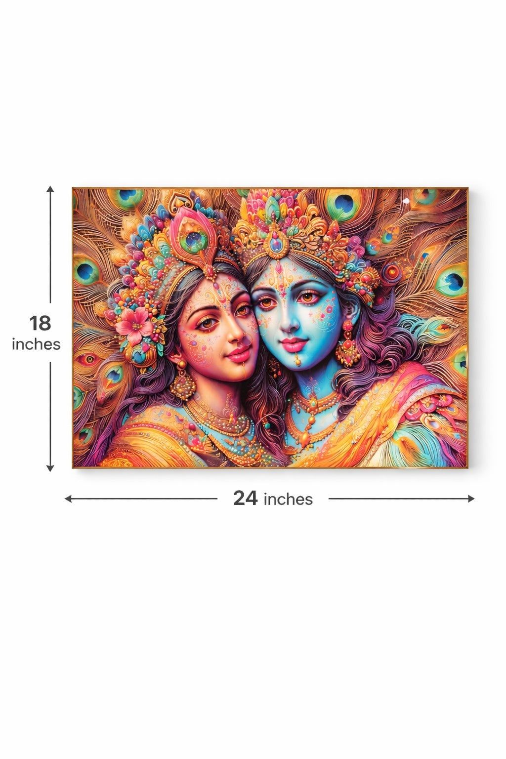 Premium Radha Krishna Crystal Painting