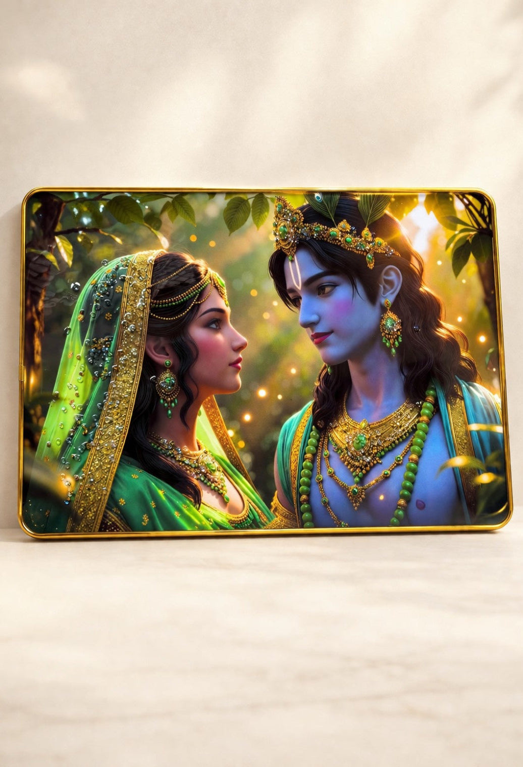 Radha Krishna Eternal Love Crystal Painting