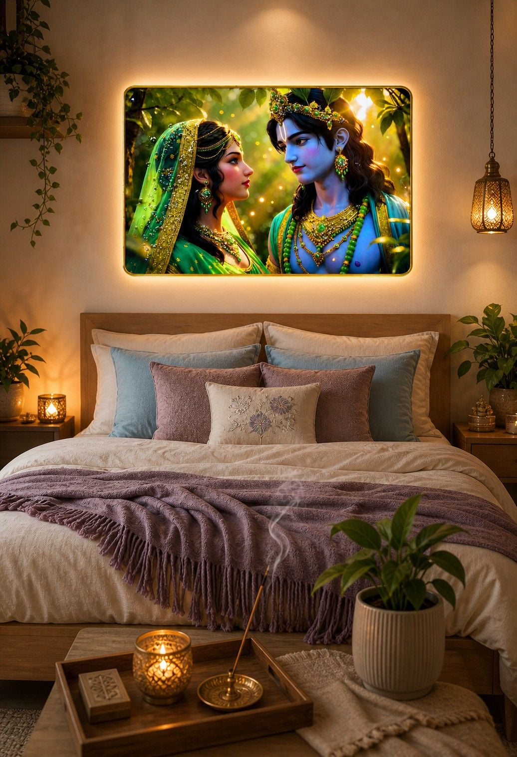 Radha Krishna Eternal Love Crystal Painting