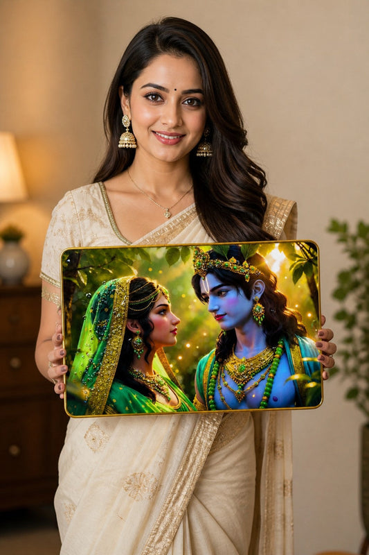 Radha Krishna Eternal Love Crystal Painting