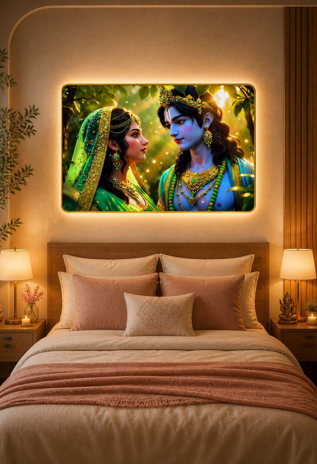 Radha Krishna Eternal Love Crystal Painting