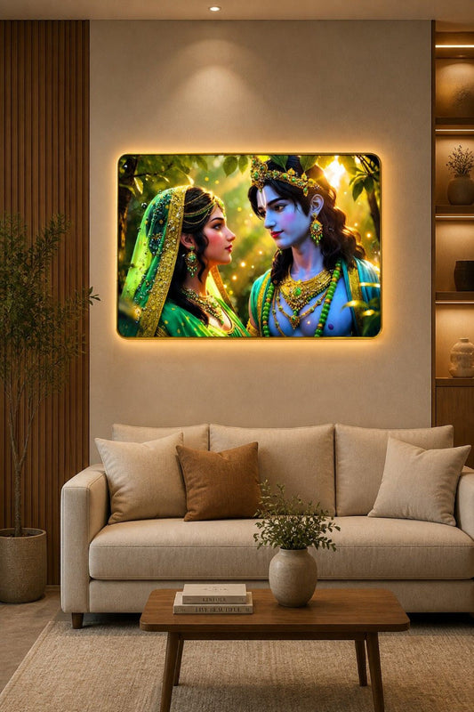 Radha Krishna Eternal Love Crystal Painting