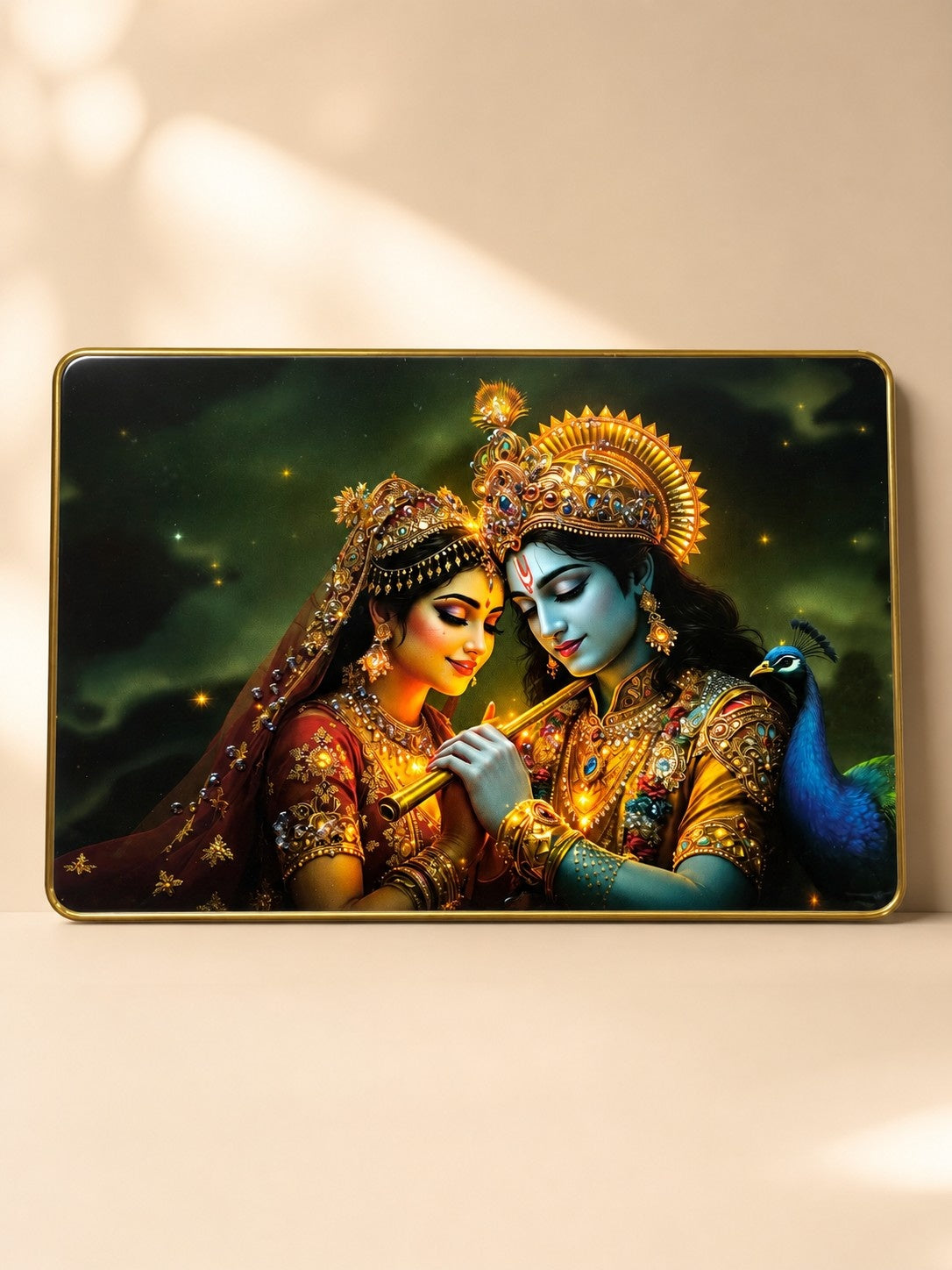 Radha Krishna Divine Bliss Crystal Painting