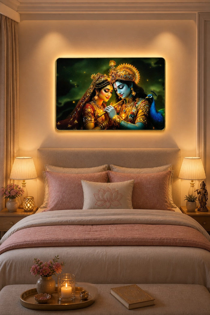 Radha Krishna Divine Bliss Crystal Painting