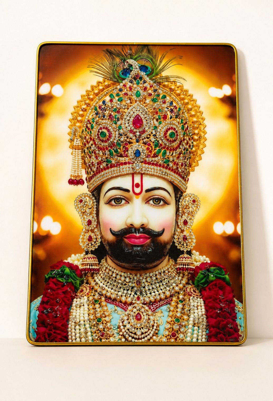 Divine Khatu Shyam Ji Crystal Painting