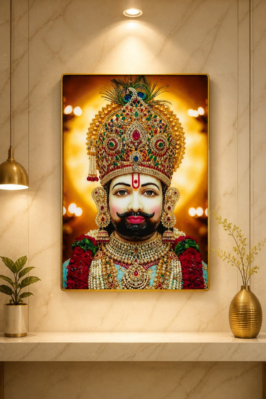 Divine Khatu Shyam Ji Crystal Painting