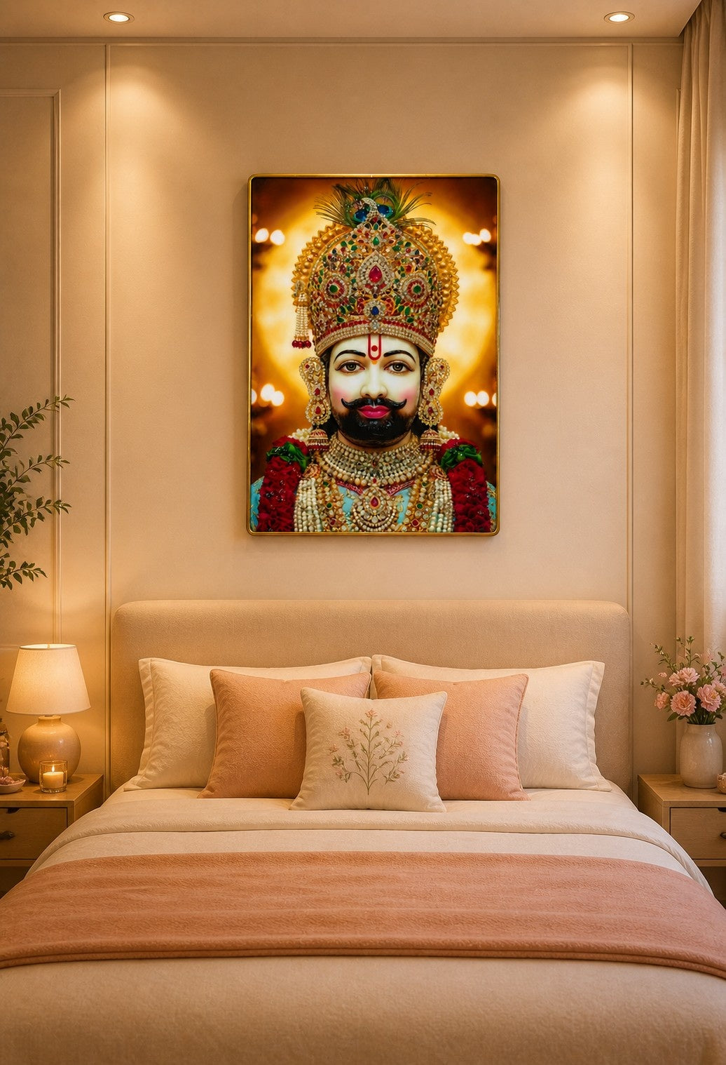 Divine Khatu Shyam Ji Crystal Painting