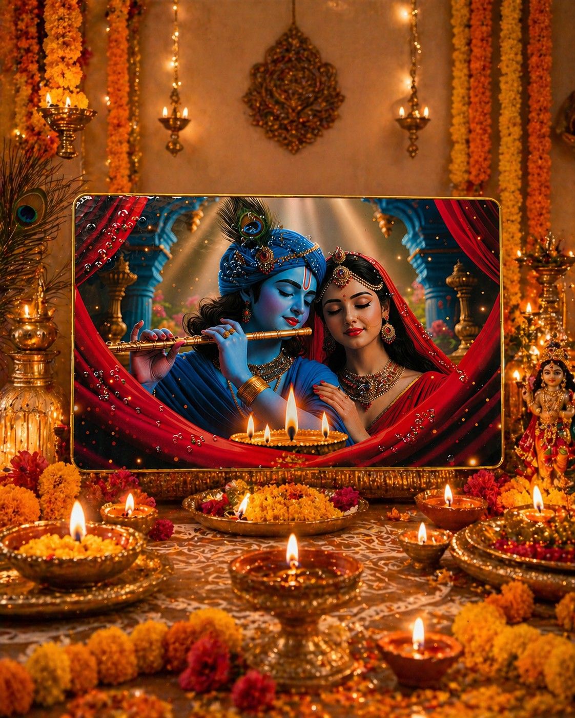 Radha Krishna connection Crystal Painting