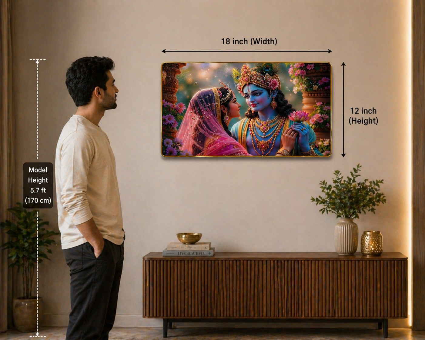 Radha Krishna modern Crystal Painting ✨
