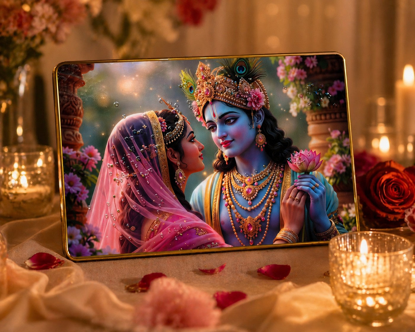 Radha Krishna modern Crystal Painting ✨