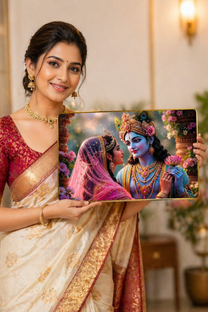 Radha Krishna modern Crystal Painting ✨