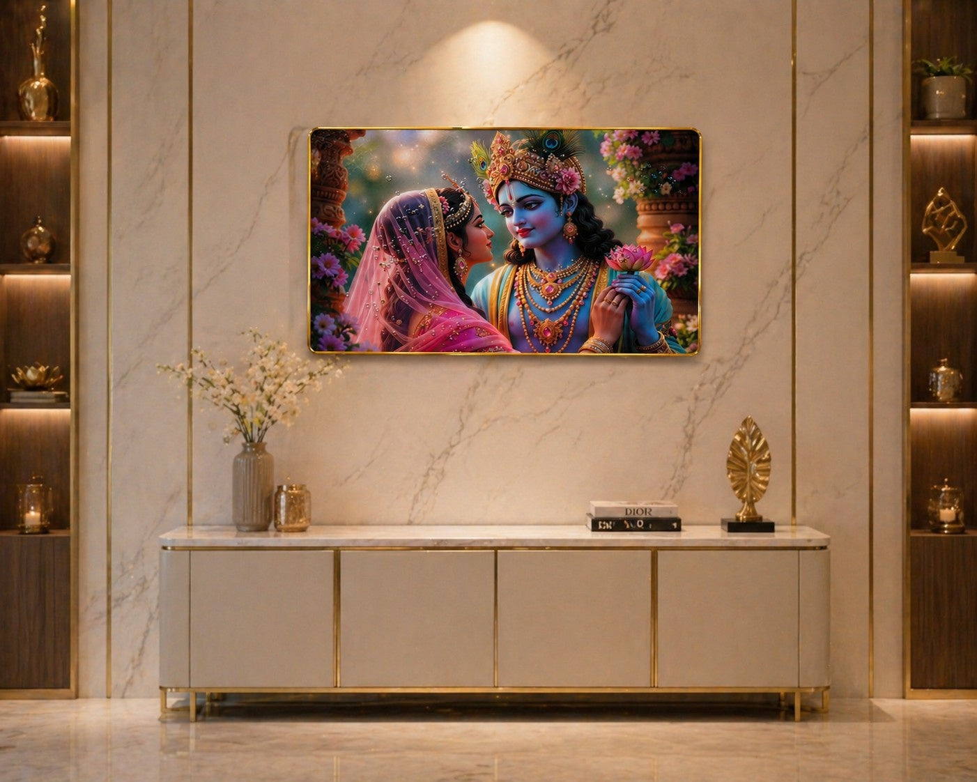 Radha Krishna modern Crystal Painting ✨