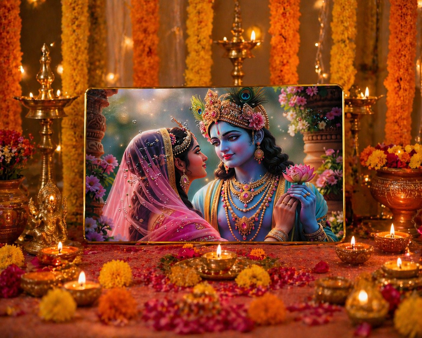 Radha Krishna modern Crystal Painting ✨