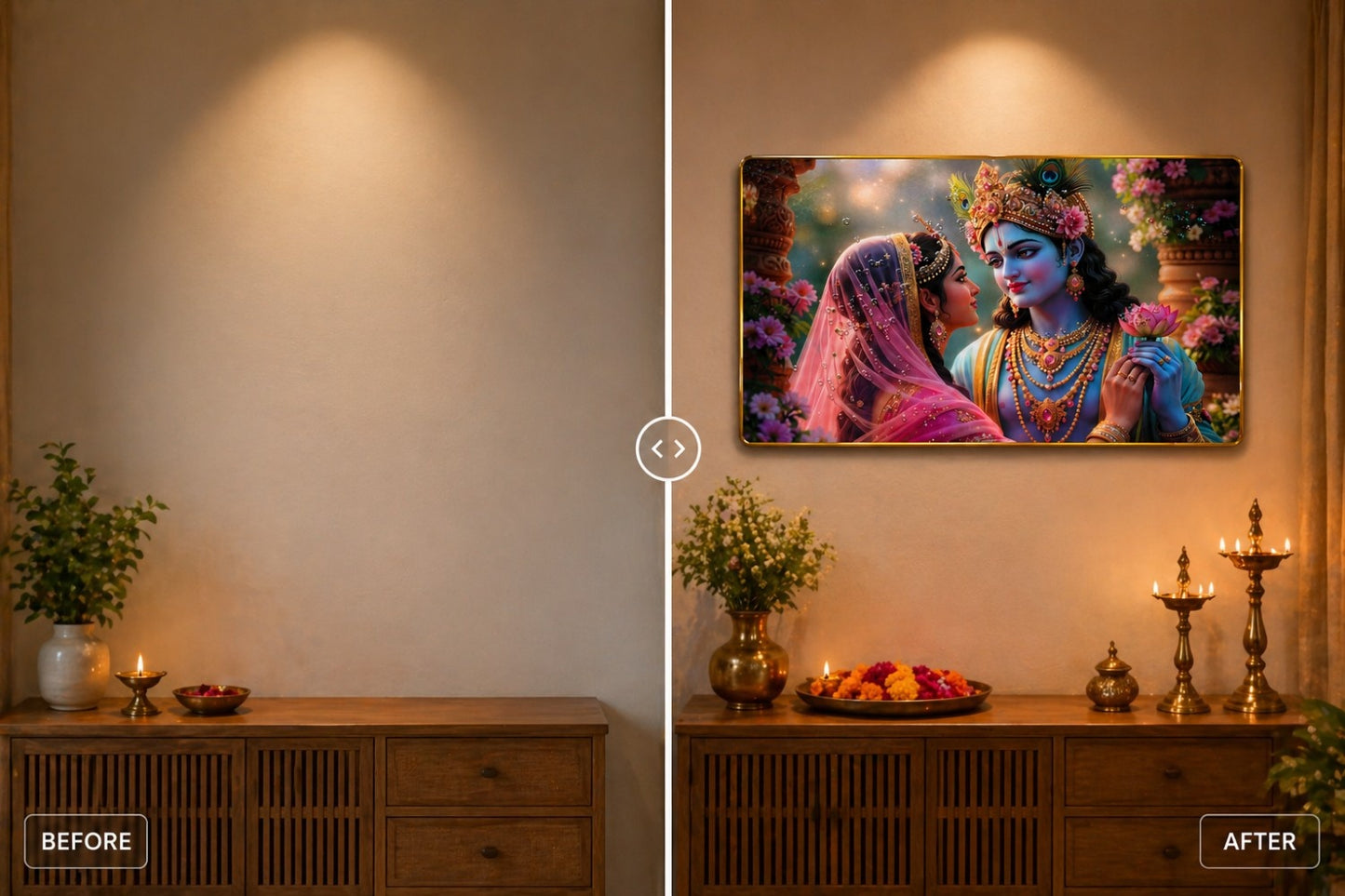 Radha Krishna modern Crystal Painting ✨