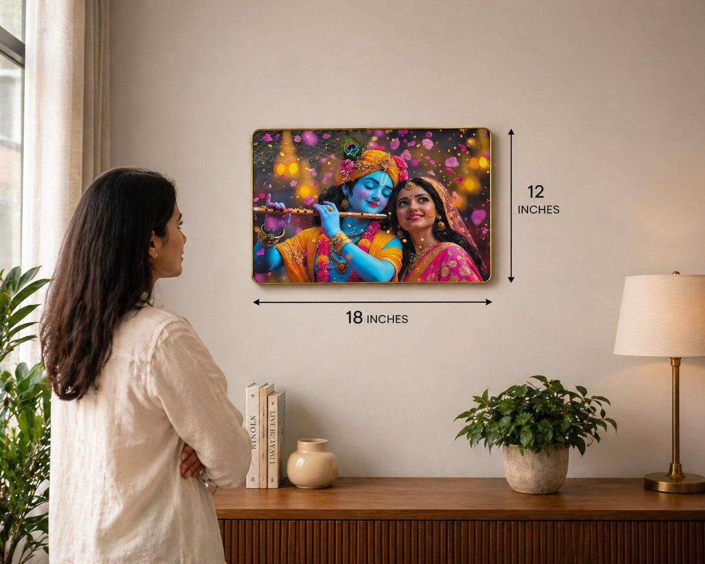 Radha Krishna  positivity Crystal Painting
