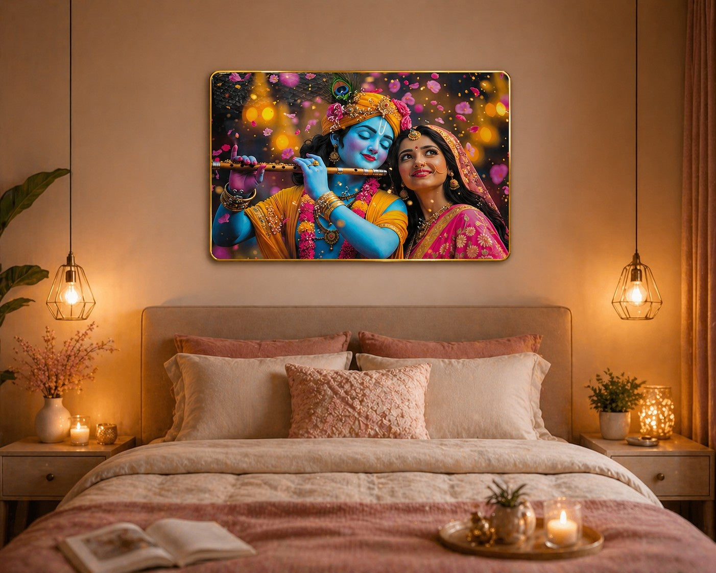 Radha Krishna  positivity Crystal Painting