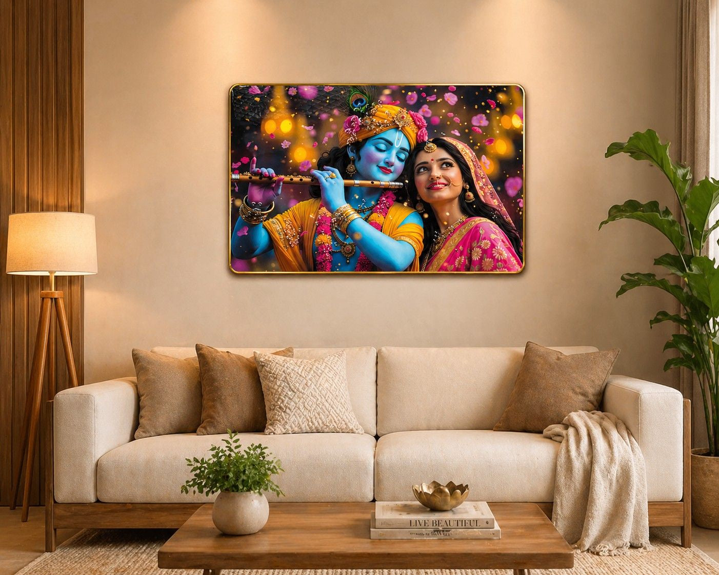 Radha Krishna  positivity Crystal Painting