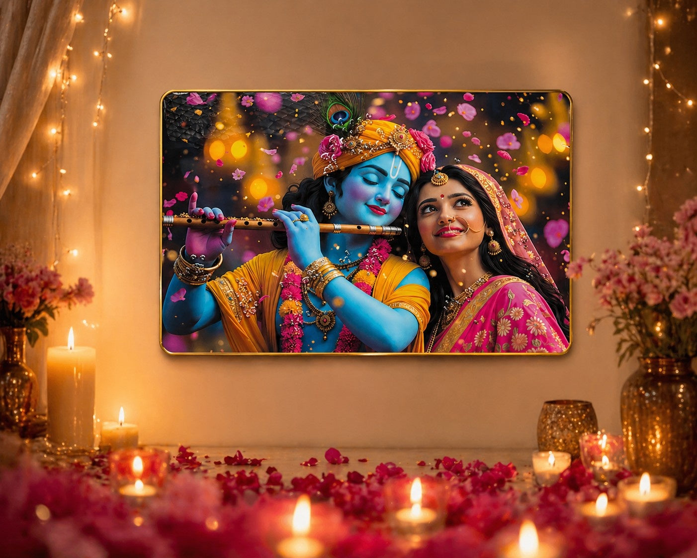 Radha Krishna  positivity Crystal Painting