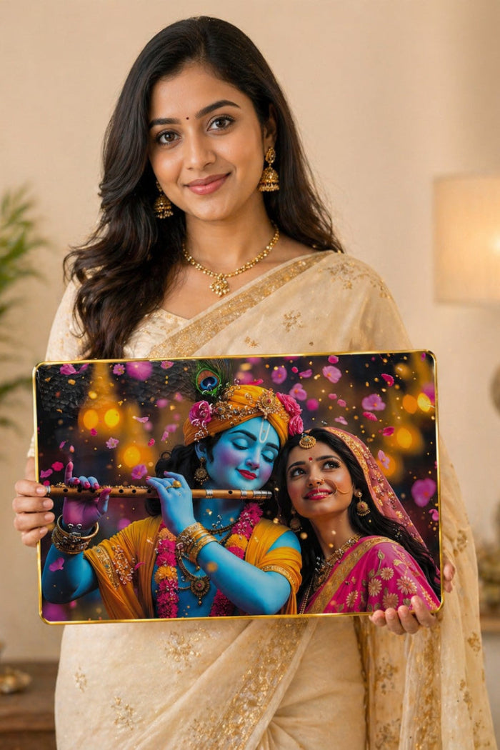 Radha Krishna  positivity Crystal Painting
