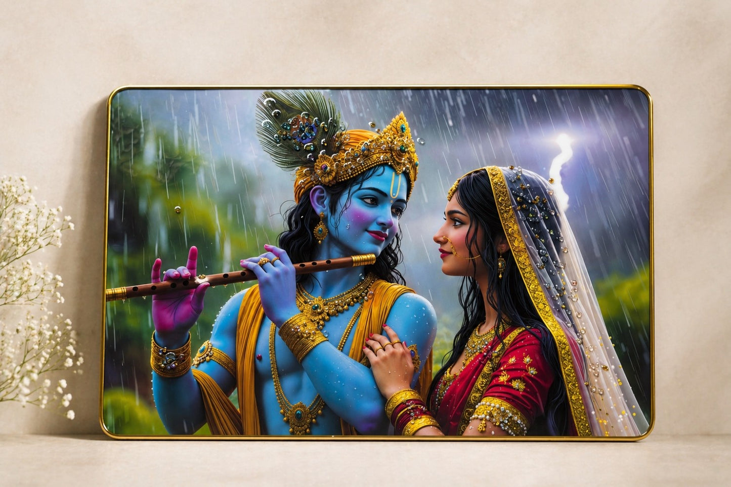 Radha Krishna beautiful Crystal Painting