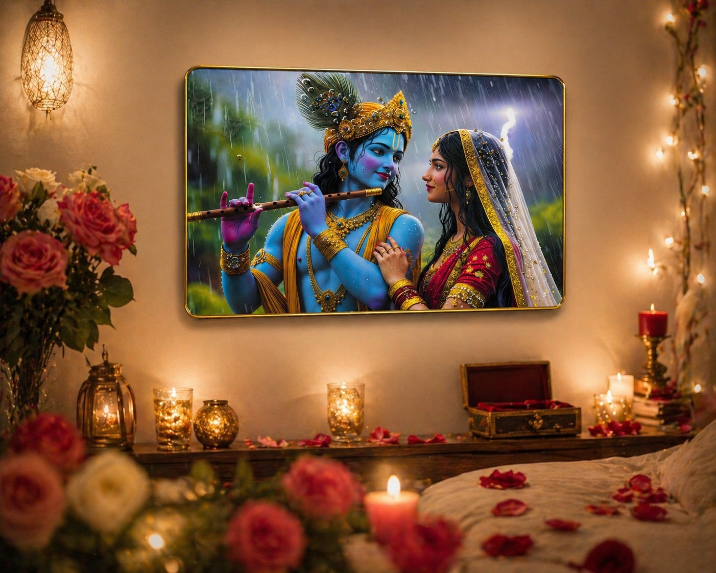 Radha Krishna beautiful Crystal Painting