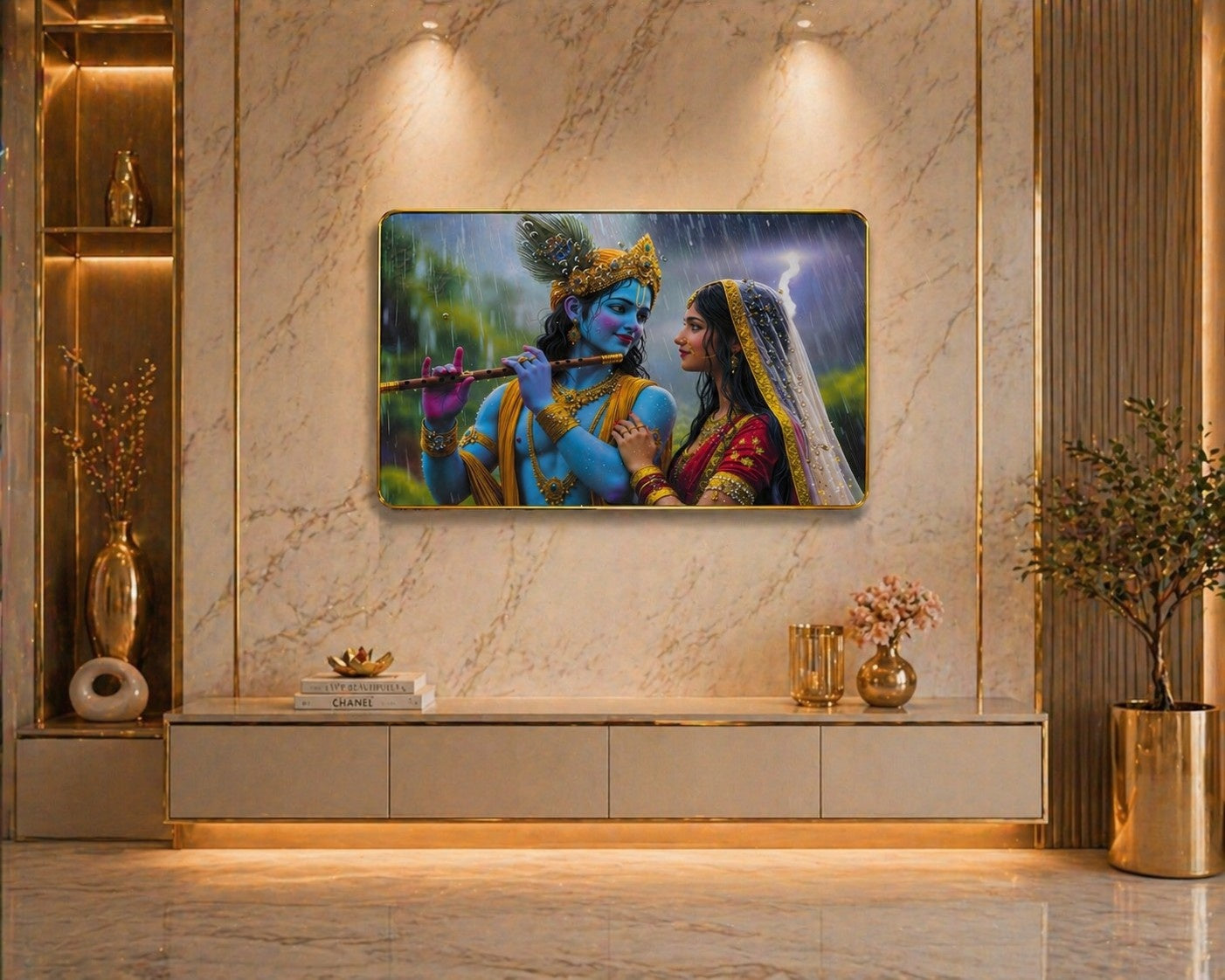 Radha Krishna beautiful Crystal Painting