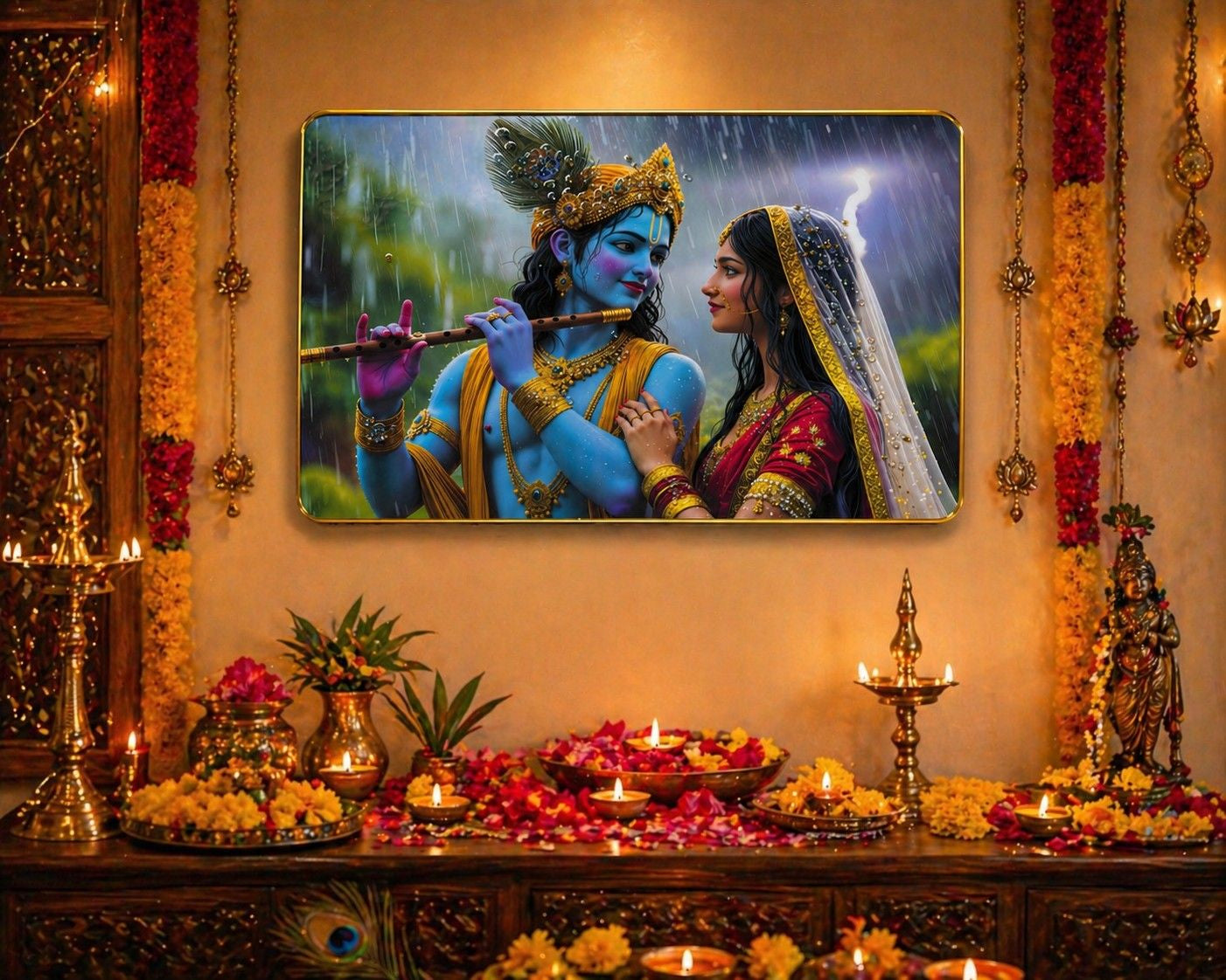 Radha Krishna beautiful Crystal Painting