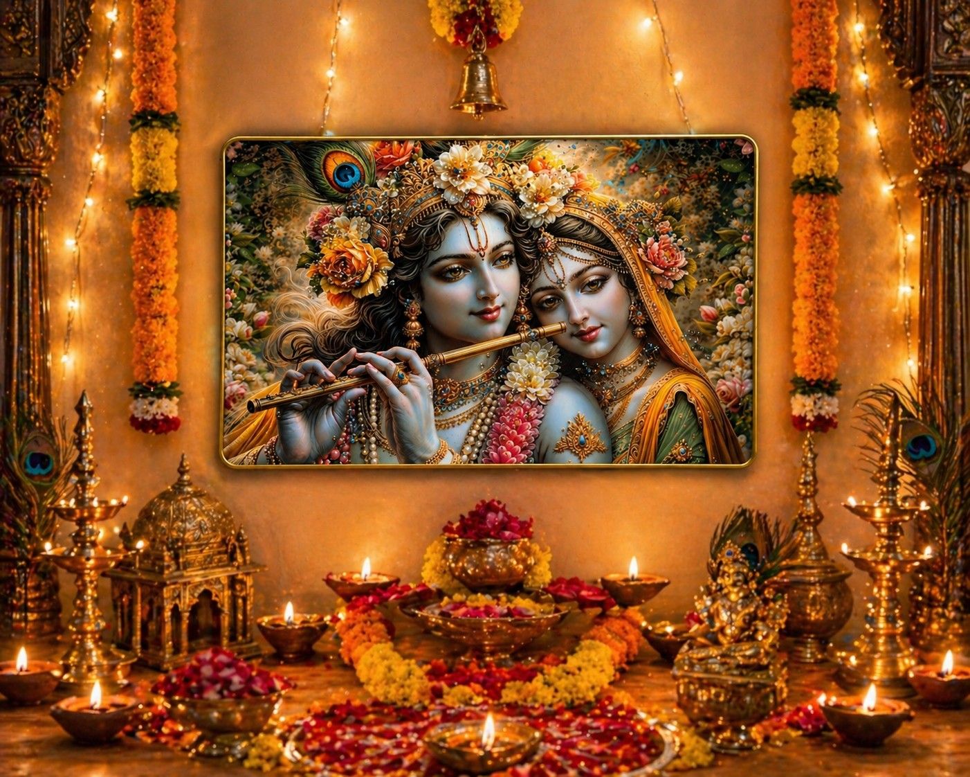 Radha Krishna unity Crystal Painting