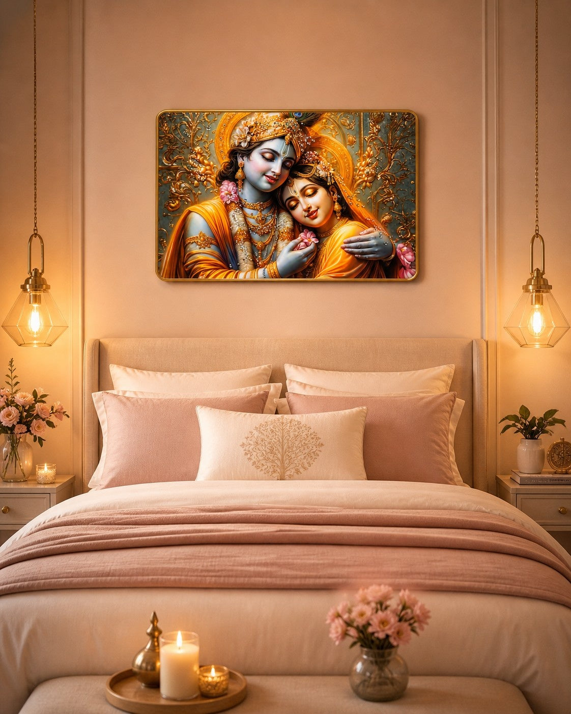 Radha Krishna Crystal Golden Painting