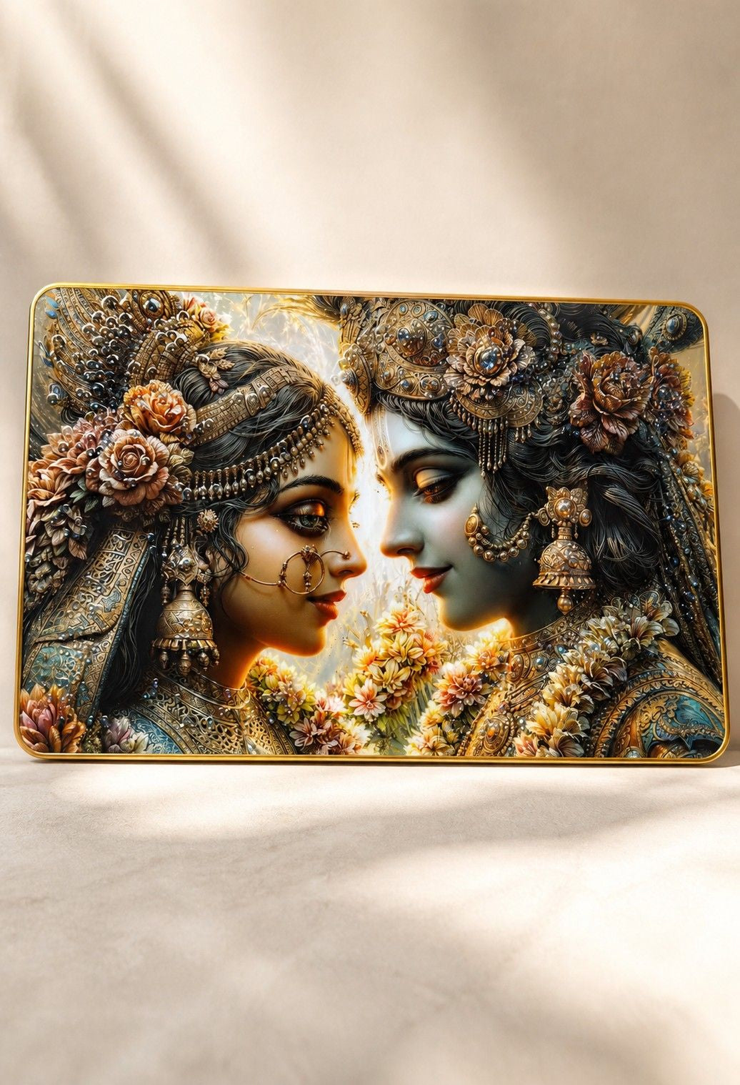 Radha Krishna Eternal Love Crystal Painting