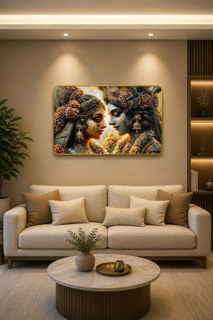 Radha Krishna Eternal Love Crystal Painting