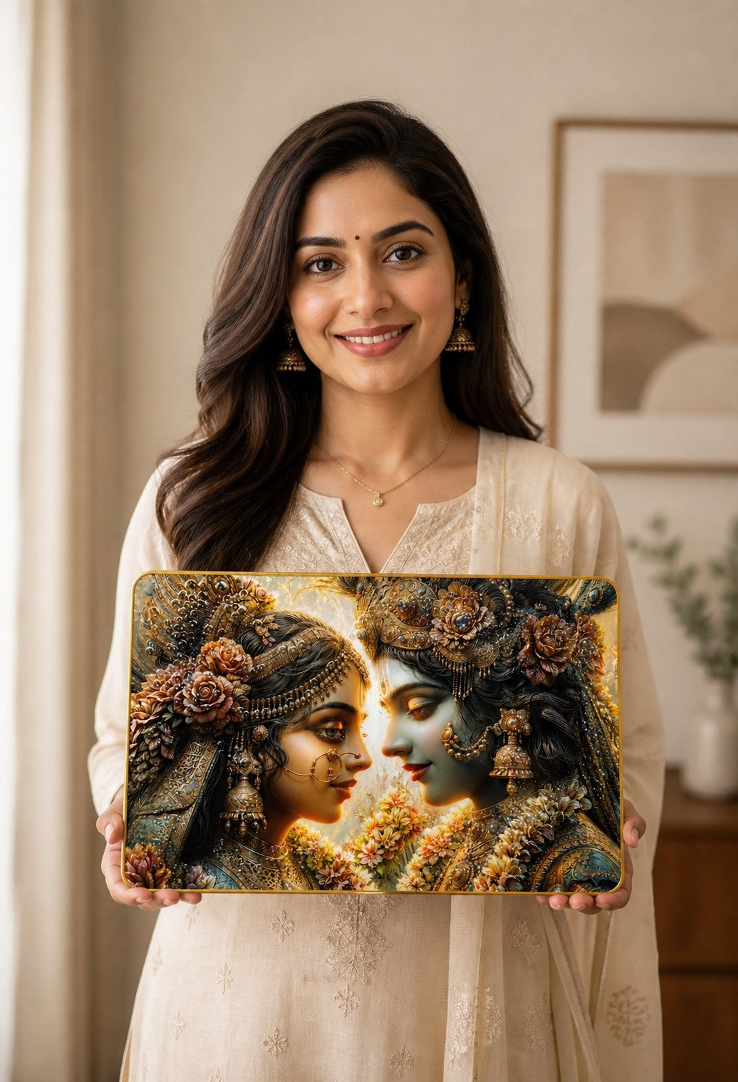 Radha Krishna Eternal Love Crystal Painting