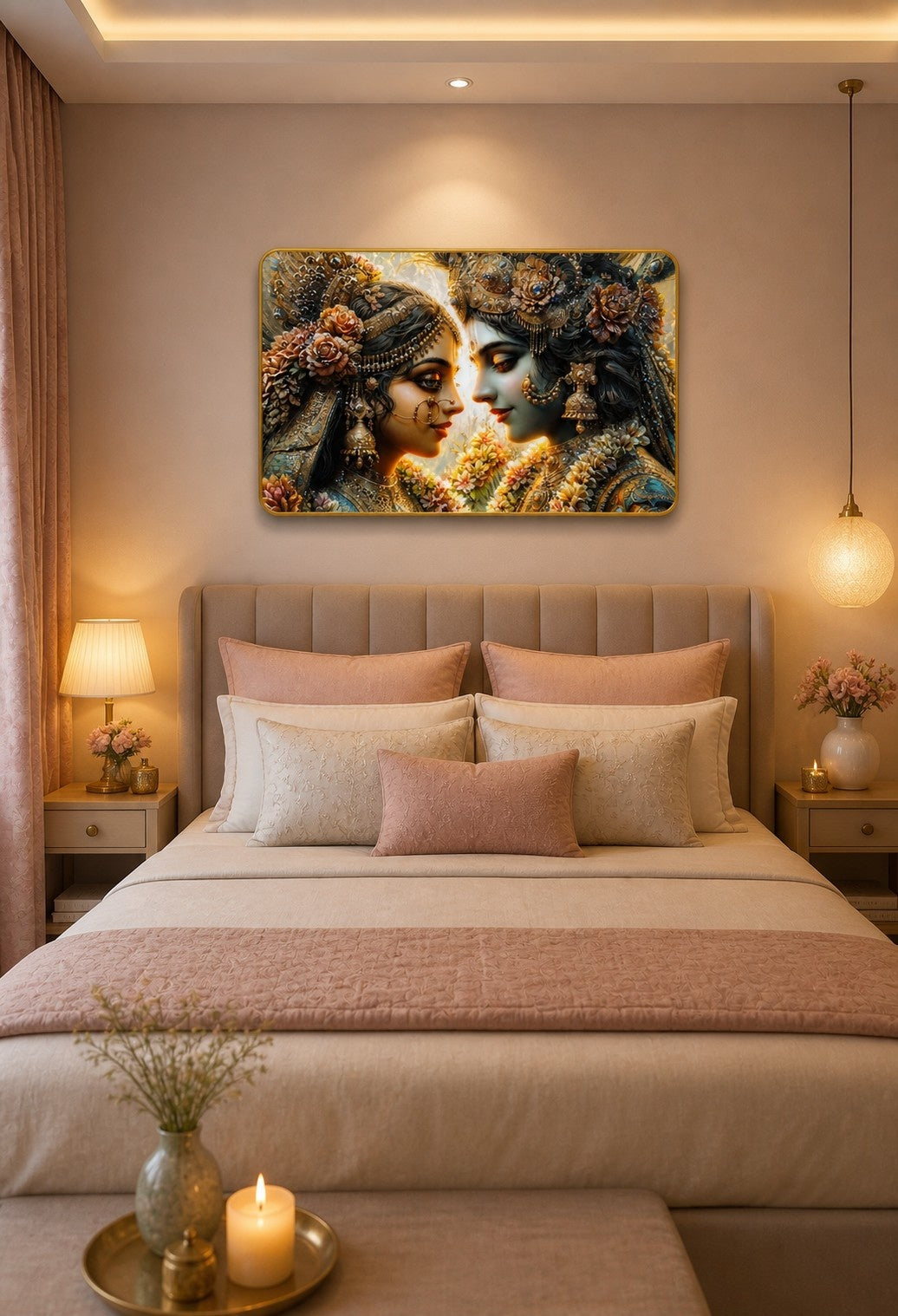 Radha Krishna Eternal Love Crystal Painting