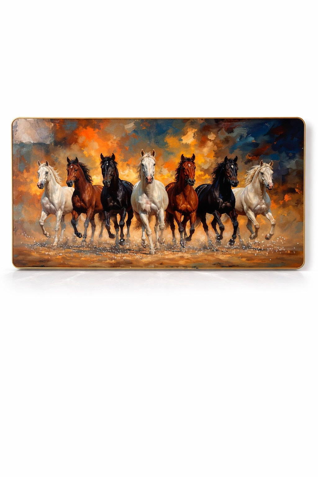 7 Running Horses Crystal Painting