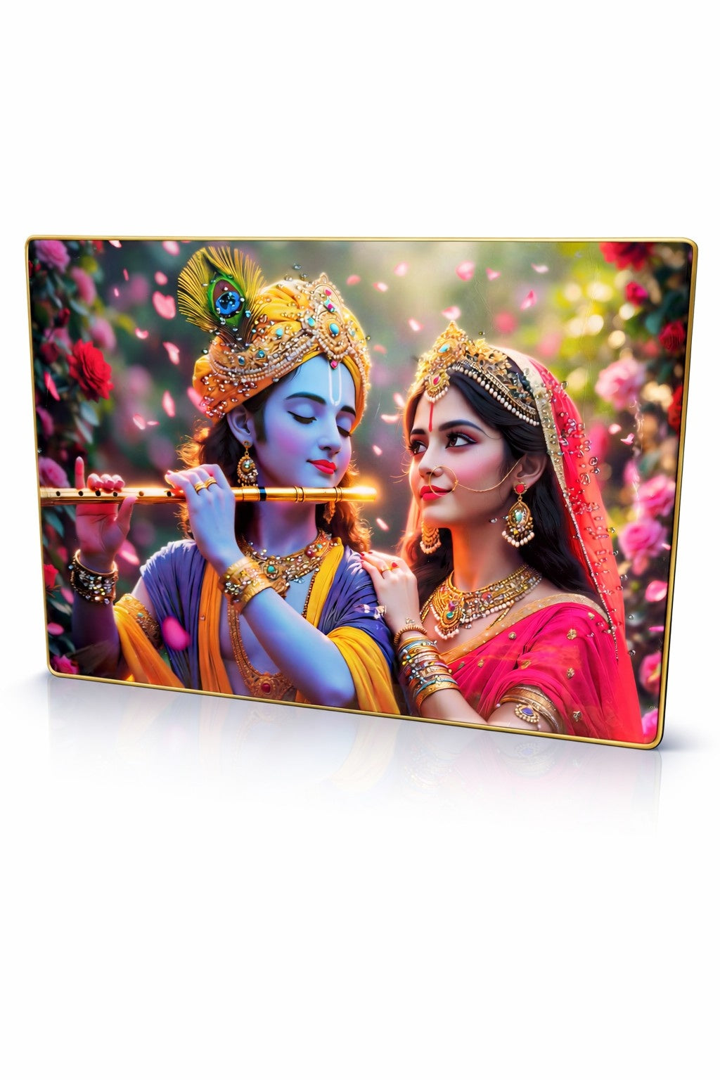 Radha Krishna Divine Love Crystal Painting
