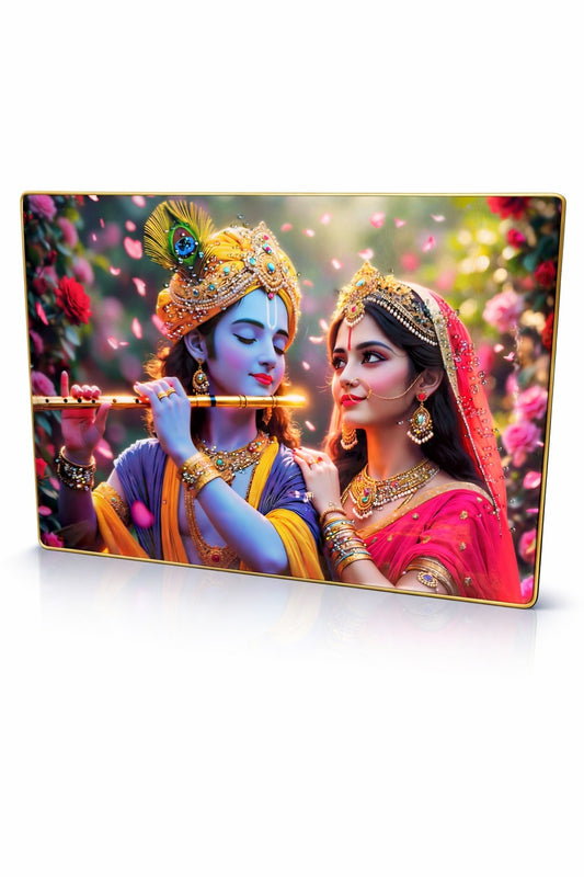 Radha Krishna Divine Love Crystal Painting