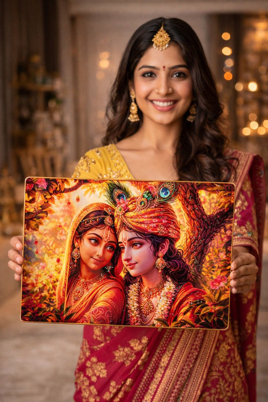 Radha Krishna Divine Love Wall Painting