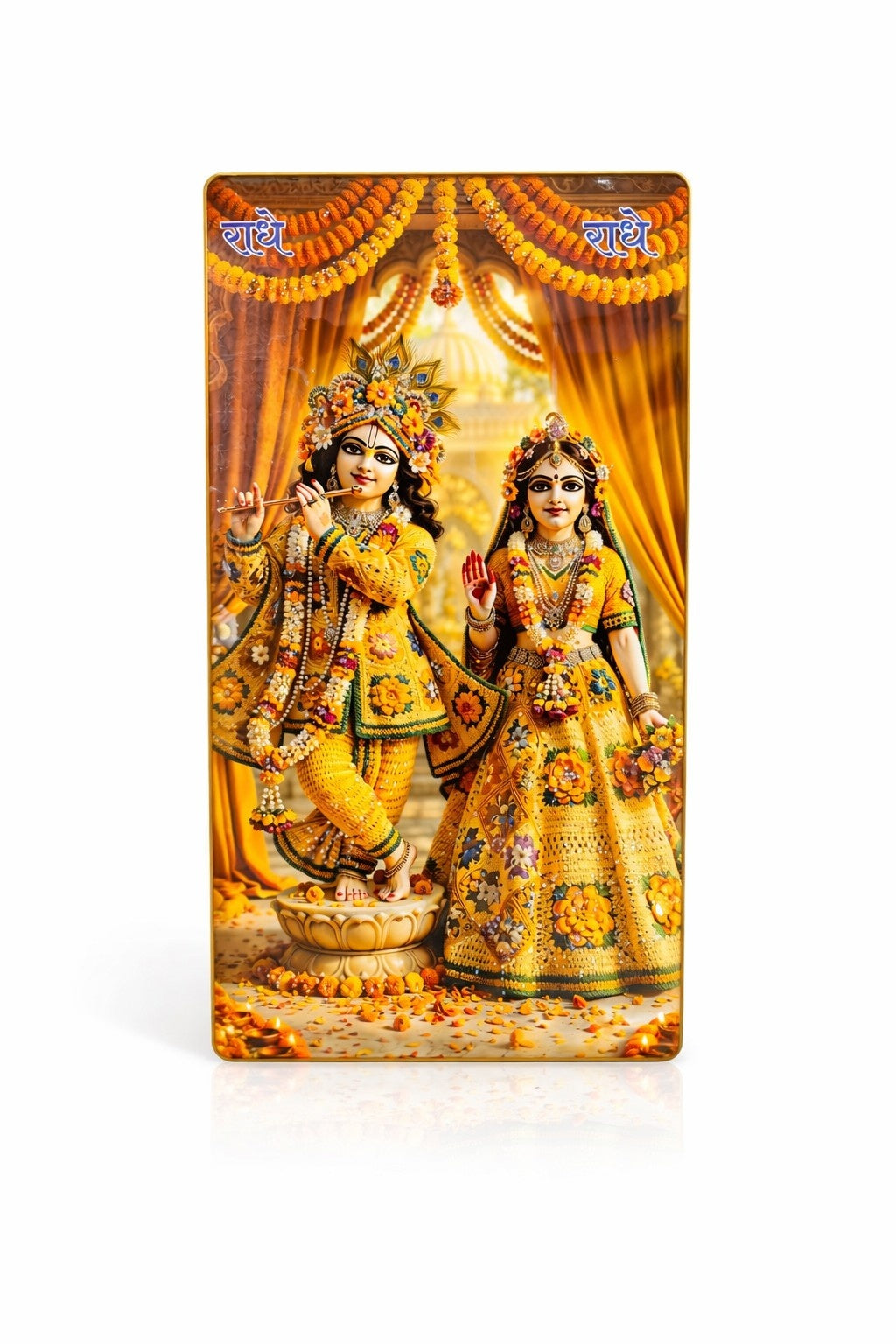 Radha Krishna Crystal Painting