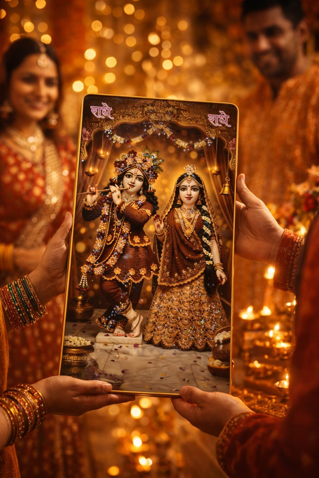 Radha Krishna Premium Crystal Painting