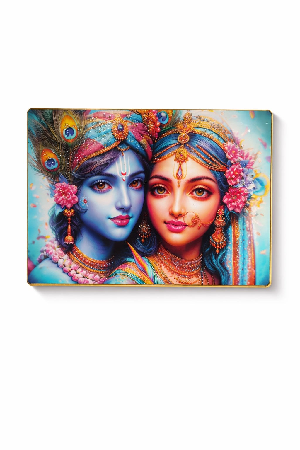 Premium Radha Krishna Crystal Painting