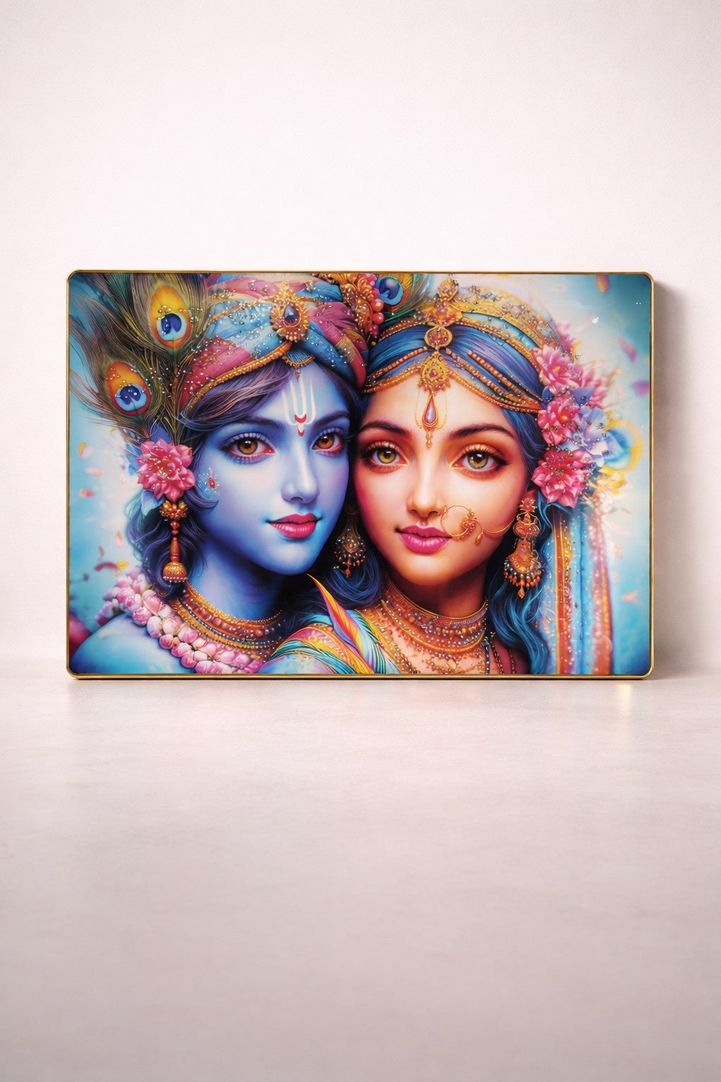 Premium Radha Krishna Crystal Painting