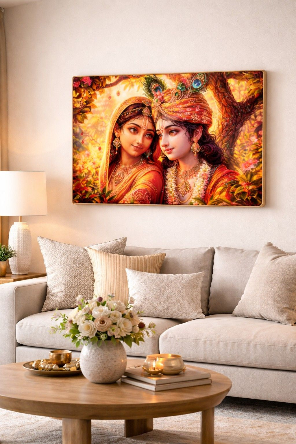 Radha Krishna Divine Love Wall Painting