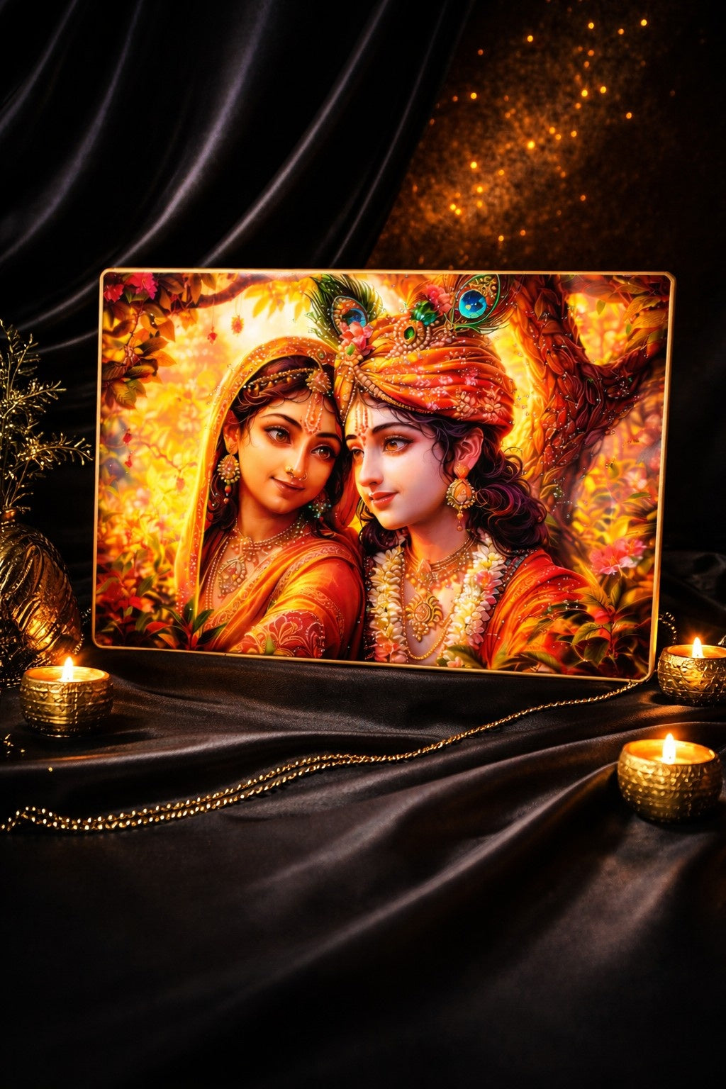 Radha Krishna Divine Love Wall Painting