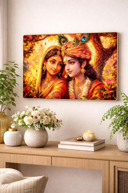 Radha Krishna Divine Love Wall Painting