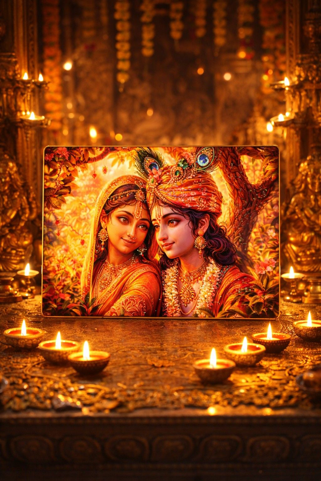 Radha Krishna Divine Love Wall Painting